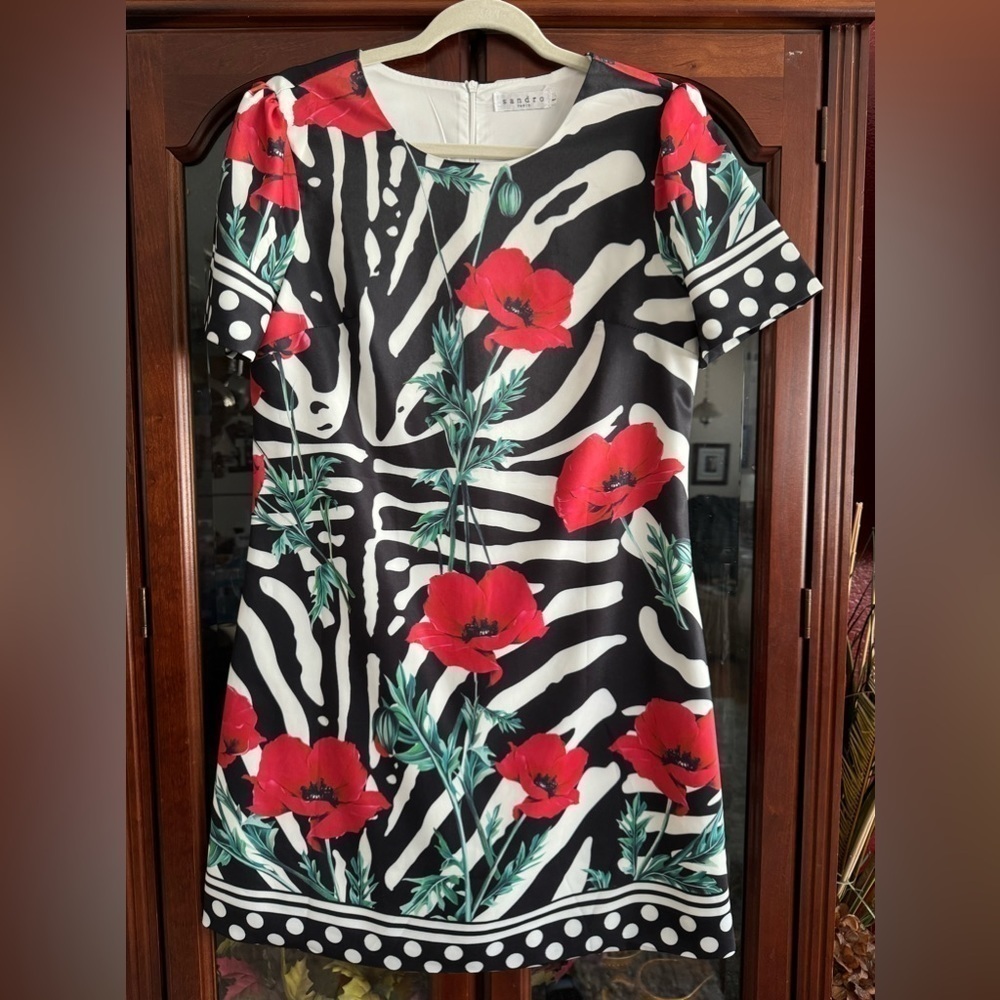 Sandro Paris midi Floral Dress